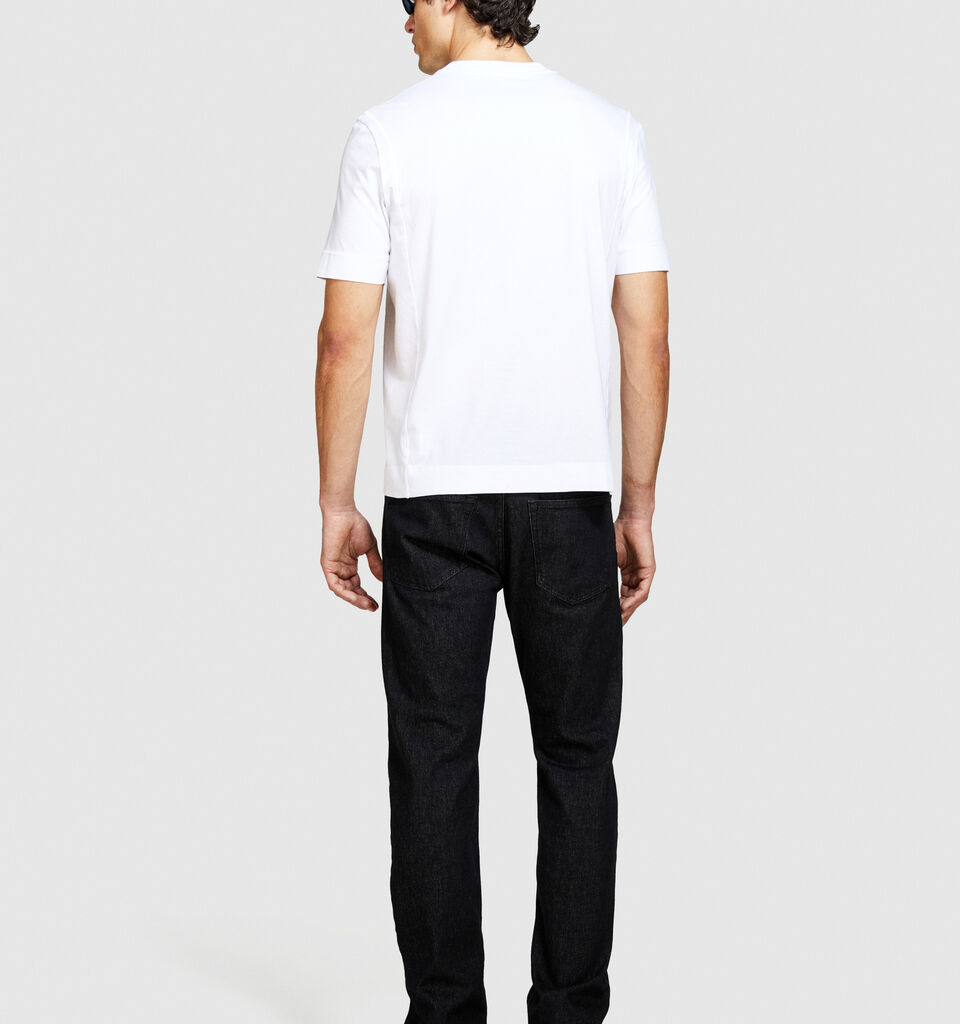 Solid color t-shirt - men's short sleeve t-shirts - White | Sisley image number 3